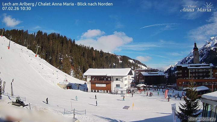 Archiv Foto Webcam Schlegelkopfareal, Lech