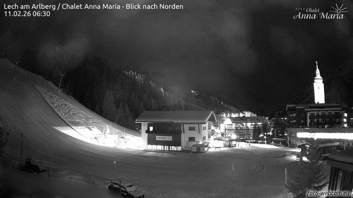 Archived image Webcam Lech (Chalet Anna Maria)