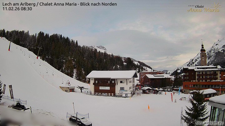 Archived image Webcam Lech (Chalet Anna Maria)