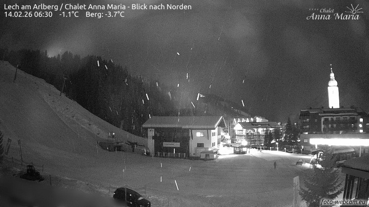 Archived image Webcam Lech (Chalet Anna Maria)
