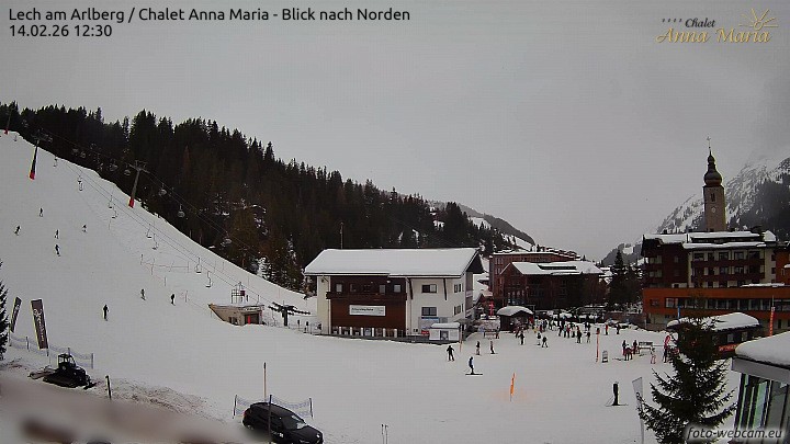 Archived image Webcam Lech (Chalet Anna Maria)