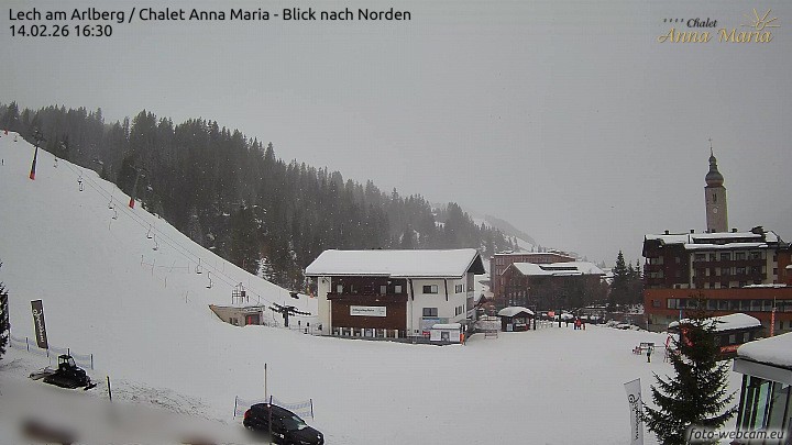 Archived image Webcam Lech (Chalet Anna Maria)