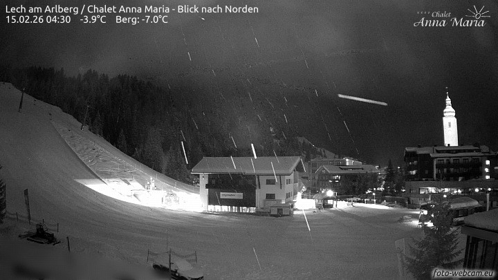 Archived image Webcam Lech (Chalet Anna Maria)