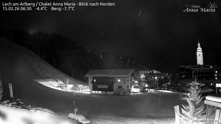 Archived image Webcam Lech (Chalet Anna Maria)