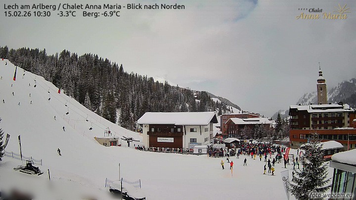 Archived image Webcam Lech (Chalet Anna Maria)