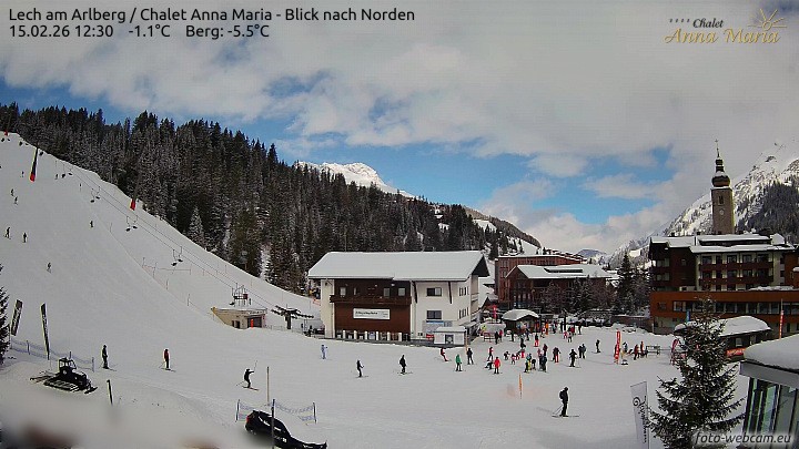 Archiv Foto Webcam Schlegelkopfareal, Lech