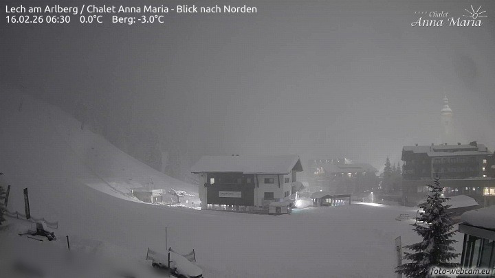 Archiv Foto Webcam Schlegelkopfareal, Lech