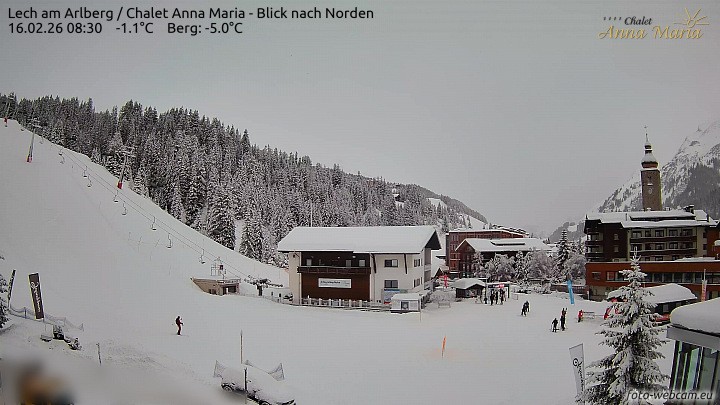 Archiv Foto Webcam Schlegelkopfareal, Lech