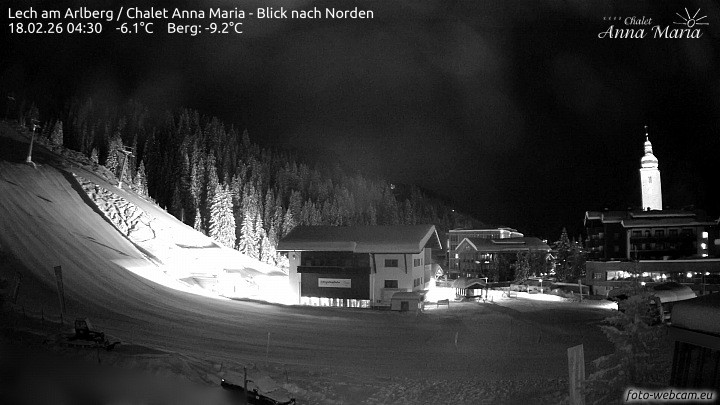 Archiv Foto Webcam Schlegelkopfareal, Lech