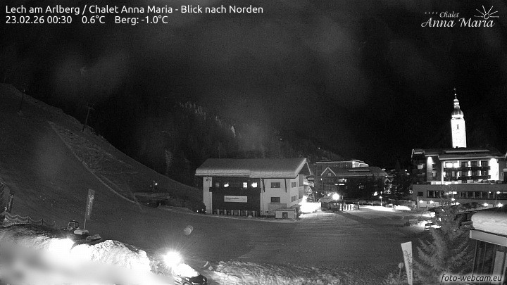 Archived image Webcam Lech (Chalet Anna Maria)