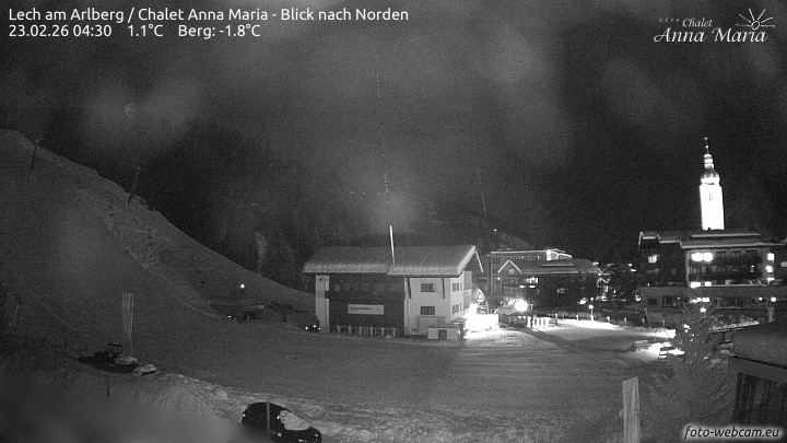 Archived image Webcam Lech (Chalet Anna Maria)