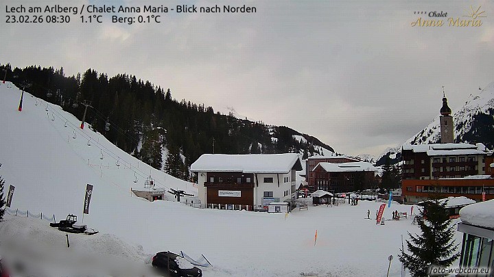 Archived image Webcam Lech (Chalet Anna Maria)