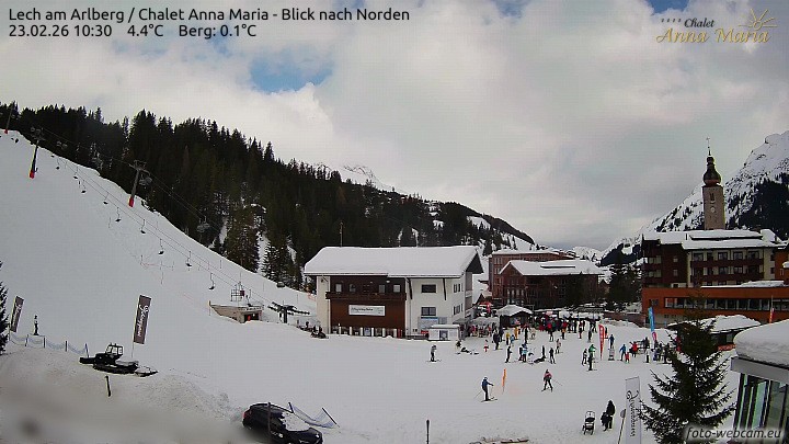 Archived image Webcam Lech (Chalet Anna Maria)