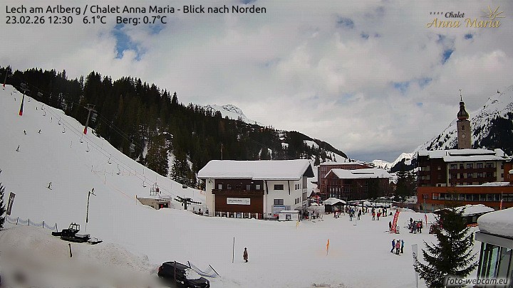 Archived image Webcam Lech (Chalet Anna Maria)
