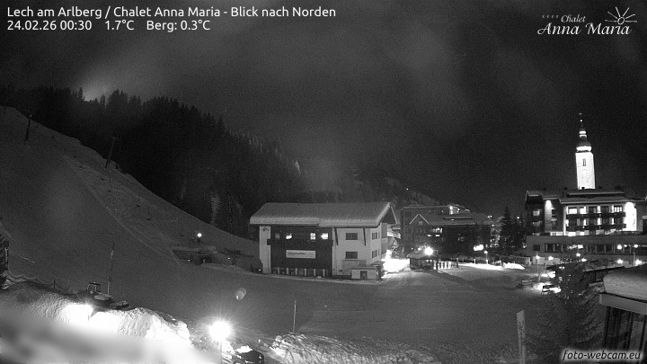 Archived image Webcam Lech (Chalet Anna Maria)