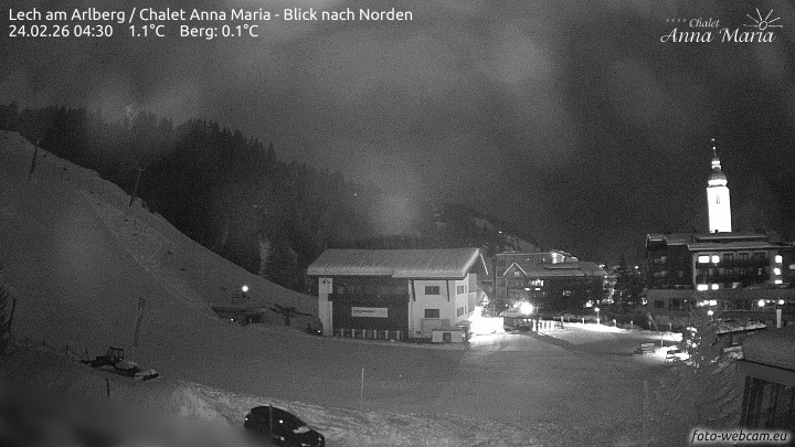 Archived image Webcam Lech (Chalet Anna Maria)