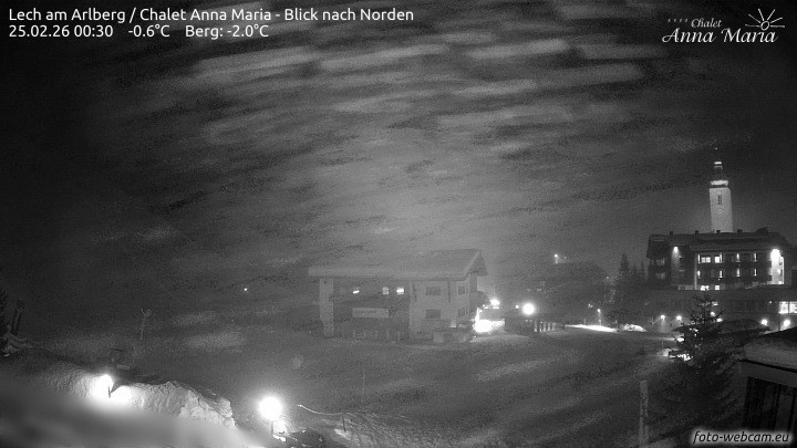 Archived image Webcam Lech (Chalet Anna Maria)
