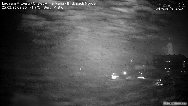 Archived image Webcam Lech (Chalet Anna Maria)