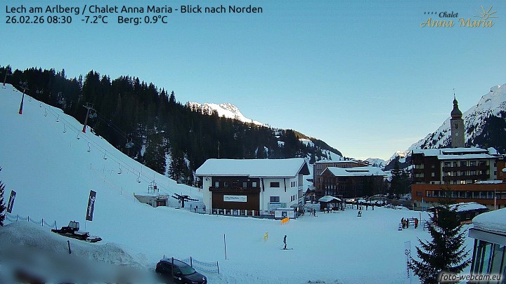 Archived image Webcam Lech (Chalet Anna Maria)