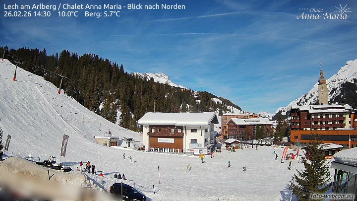Archived image Webcam Lech (Chalet Anna Maria)