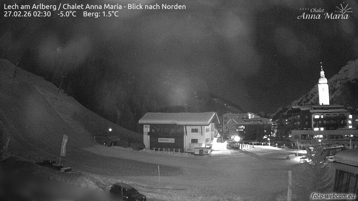Archived image Webcam Lech (Chalet Anna Maria)