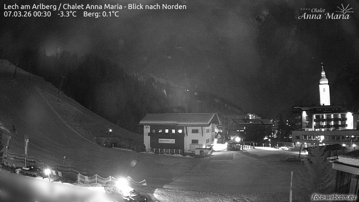 Archived image Webcam Lech (Chalet Anna Maria)