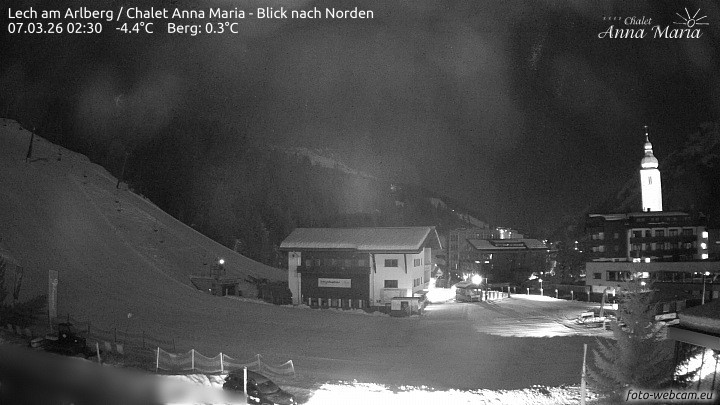 Archived image Webcam Lech (Chalet Anna Maria)