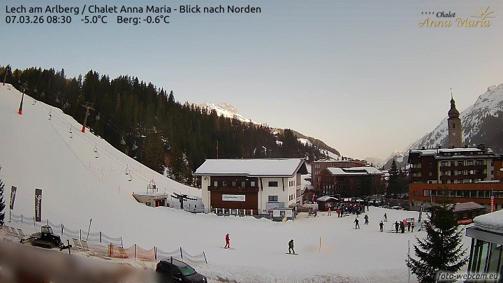 Archiv Foto Webcam Schlegelkopfareal, Lech