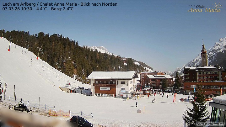 Archiv Foto Webcam Schlegelkopfareal, Lech