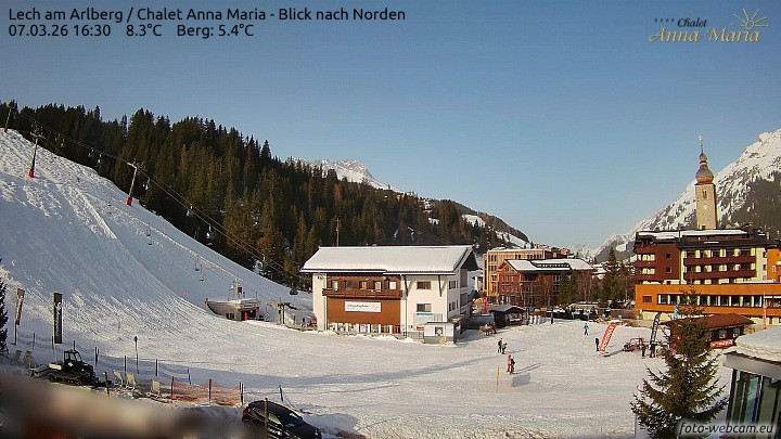 Archiv Foto Webcam Schlegelkopfareal, Lech