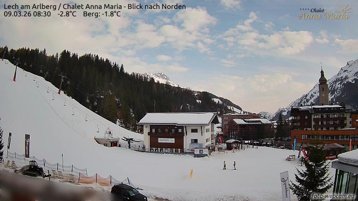 Archiv Foto Webcam Schlegelkopfareal, Lech