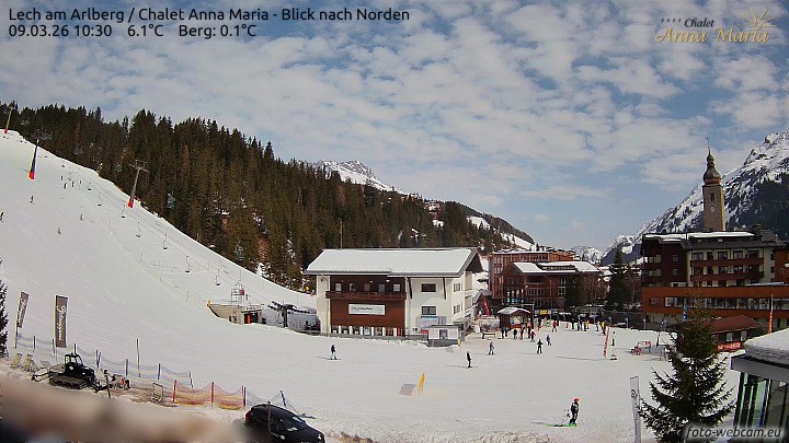 Archiv Foto Webcam Schlegelkopfareal, Lech