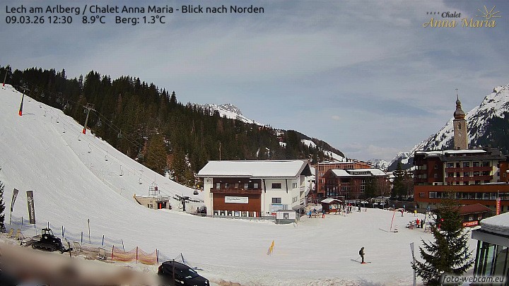 Archiv Foto Webcam Schlegelkopfareal, Lech