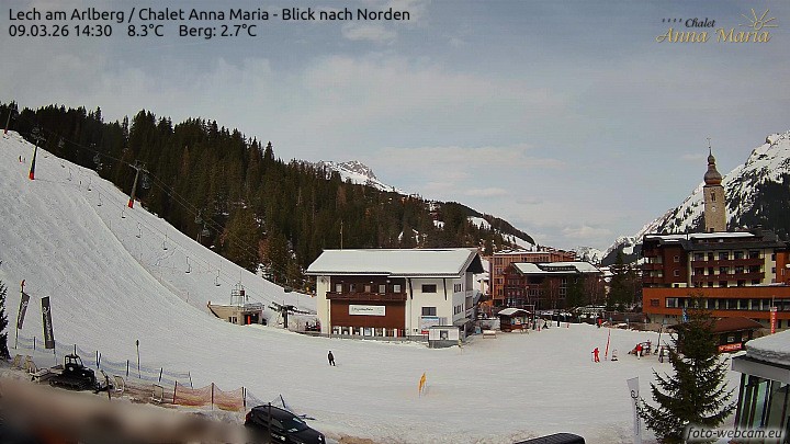 Archiv Foto Webcam Schlegelkopfareal, Lech