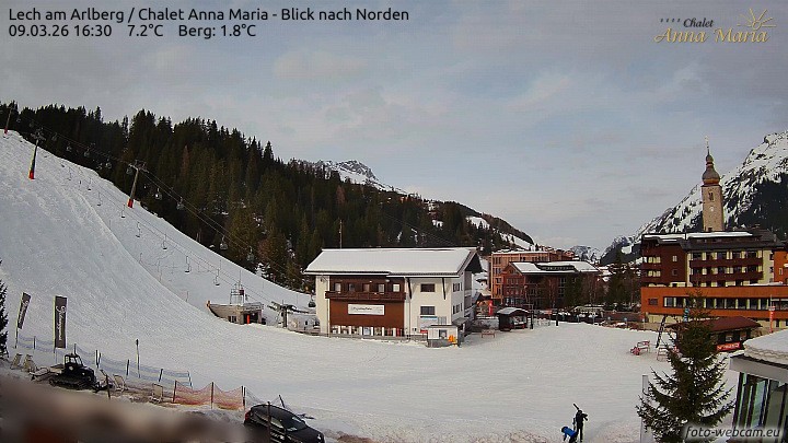 Archiv Foto Webcam Schlegelkopfareal, Lech