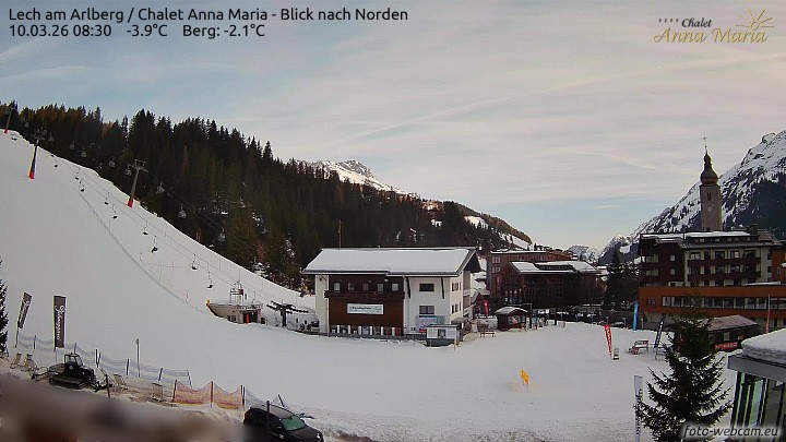 Archiv Foto Webcam Schlegelkopfareal, Lech