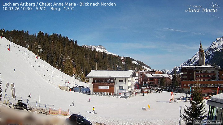 Archiv Foto Webcam Schlegelkopfareal, Lech
