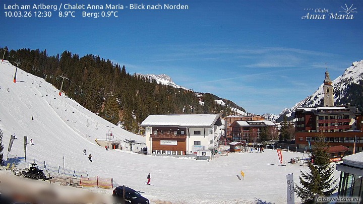 Archiv Foto Webcam Schlegelkopfareal, Lech