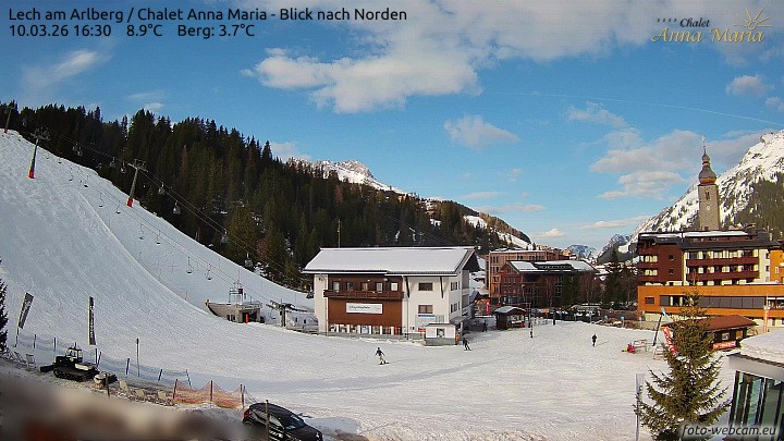 Archiv Foto Webcam Schlegelkopfareal, Lech