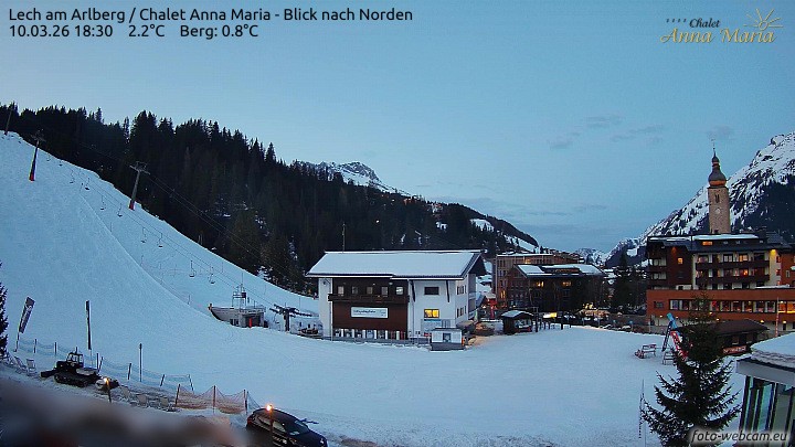 Archiv Foto Webcam Schlegelkopfareal, Lech