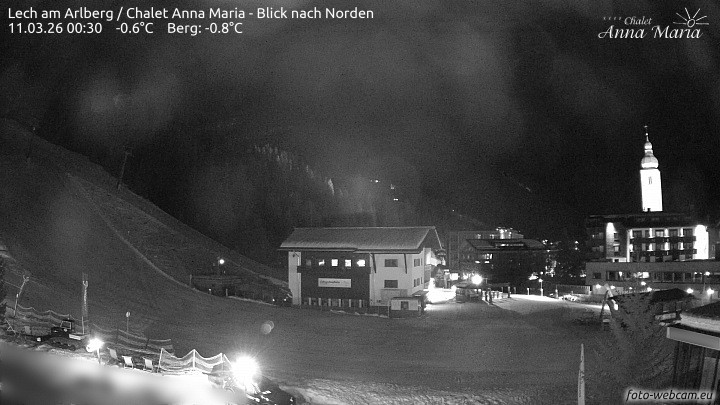 Archived image Webcam Lech (Chalet Anna Maria)