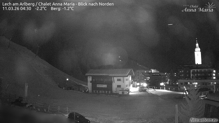 Archived image Webcam Lech (Chalet Anna Maria)
