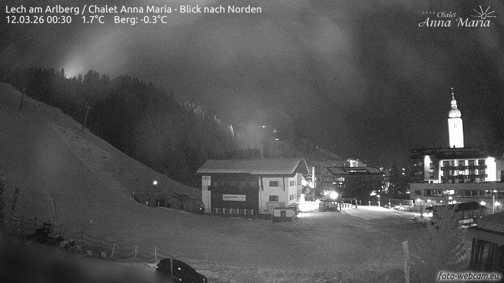 Archived image Webcam Lech (Chalet Anna Maria)