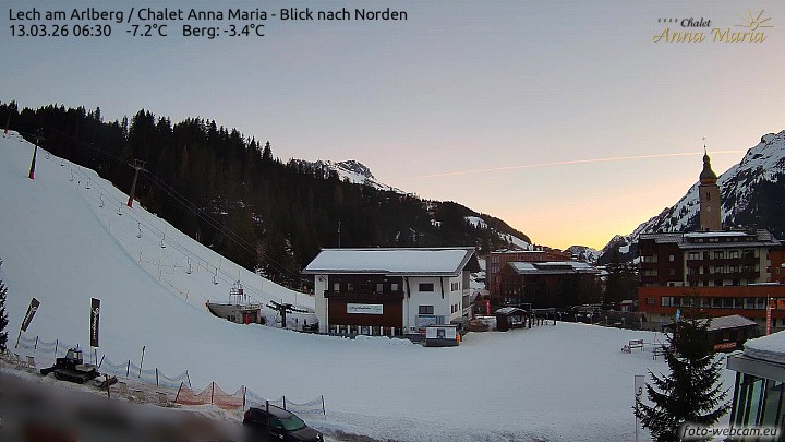 Archiv Foto Webcam Schlegelkopfareal, Lech