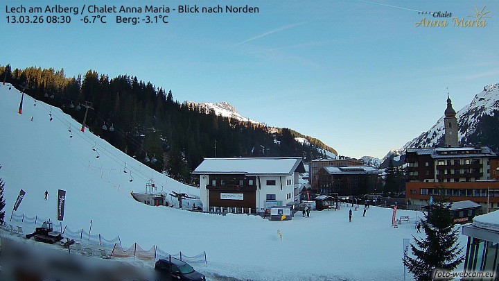 Archiv Foto Webcam Schlegelkopfareal, Lech