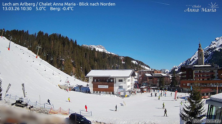 Archiv Foto Webcam Schlegelkopfareal, Lech