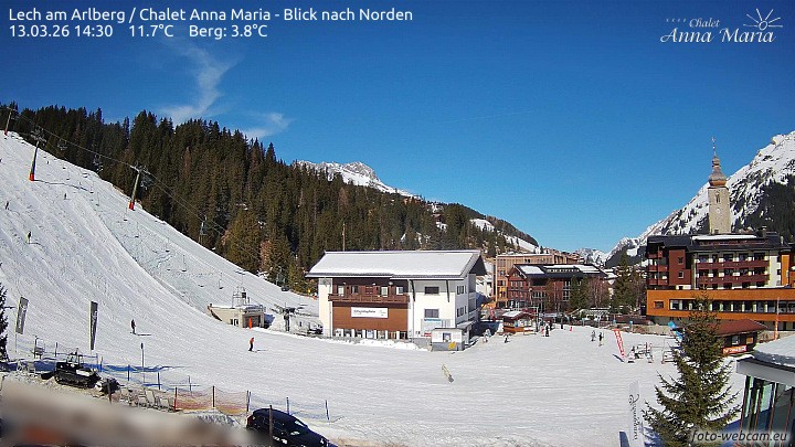 Archiv Foto Webcam Schlegelkopfareal, Lech