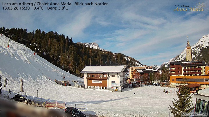 Archiv Foto Webcam Schlegelkopfareal, Lech