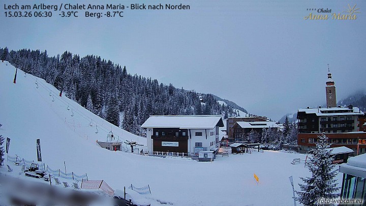 Archiv Foto Webcam Schlegelkopfareal, Lech