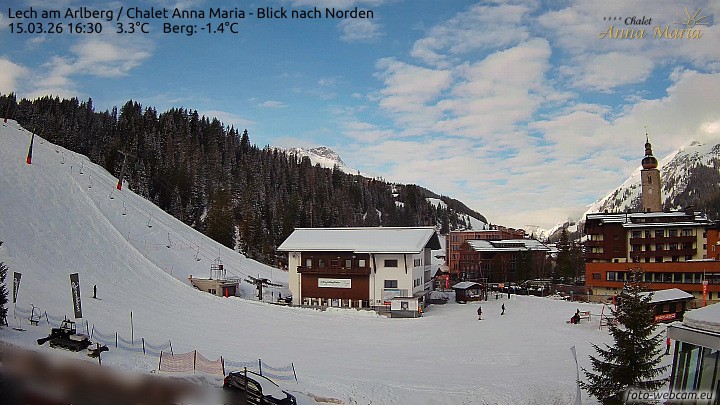 Archiv Foto Webcam Schlegelkopfareal, Lech
